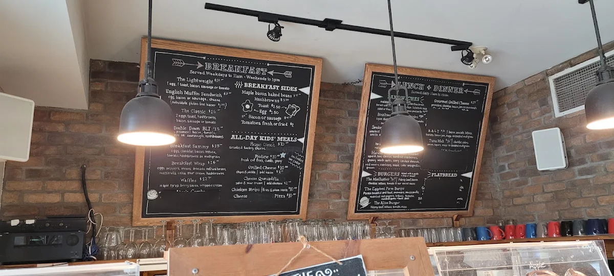 Menu, Alice's Village Cafe