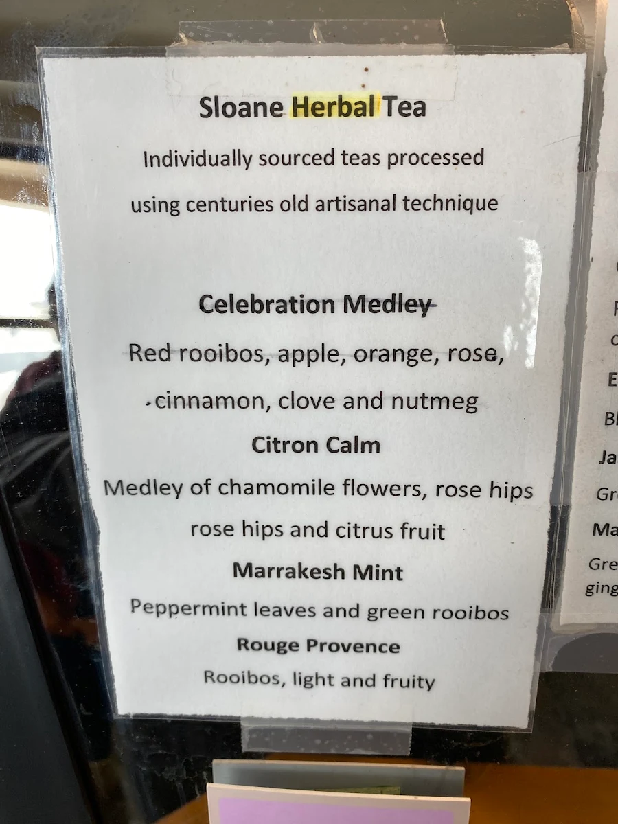 Menu, Alice's Village Cafe