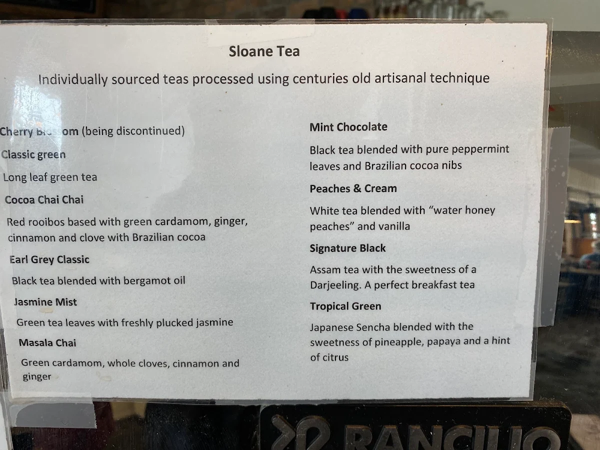 Menu, Alice's Village Cafe