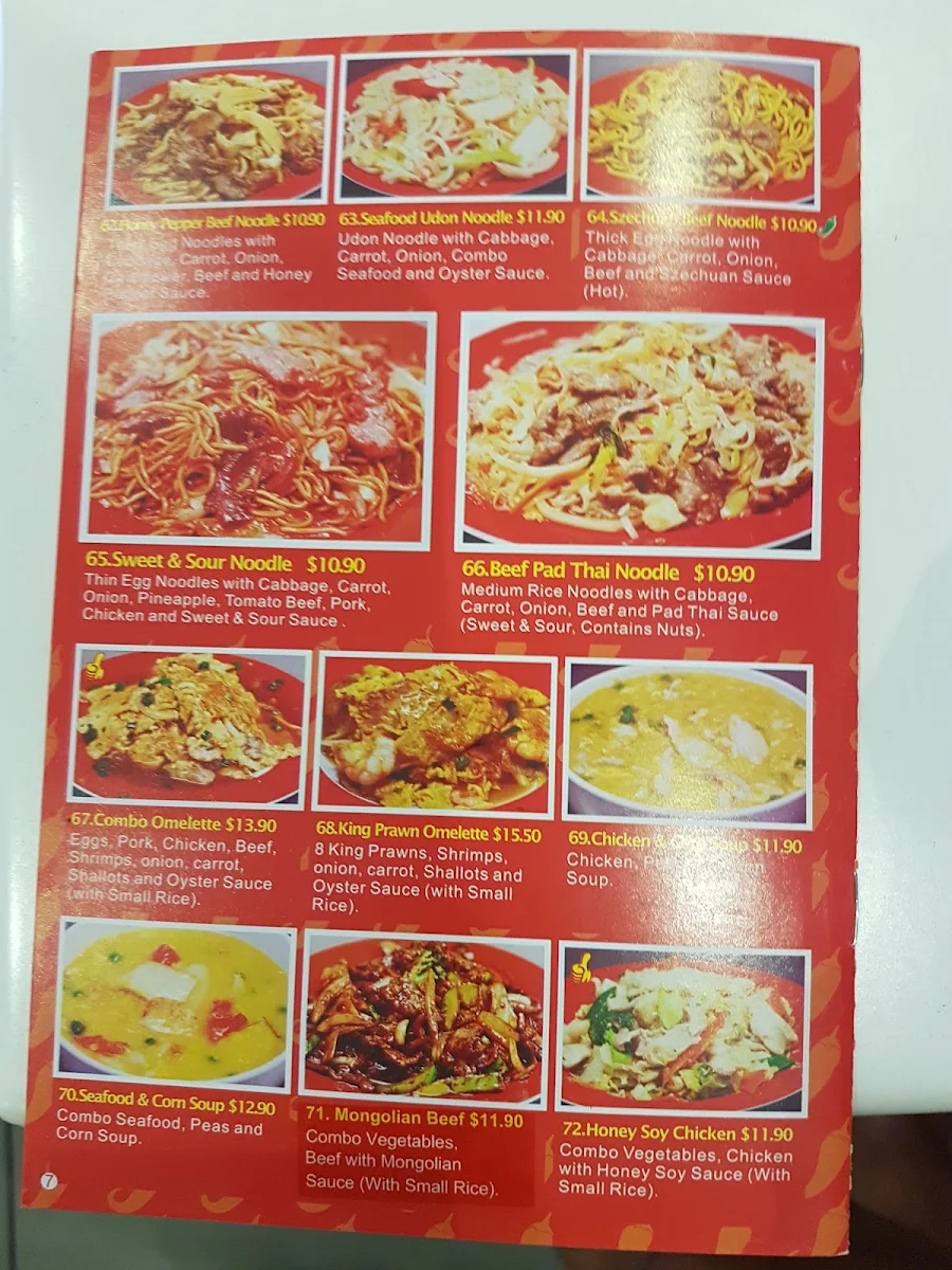 Menu, Eaters Fantasy Asian Food Restaurant
