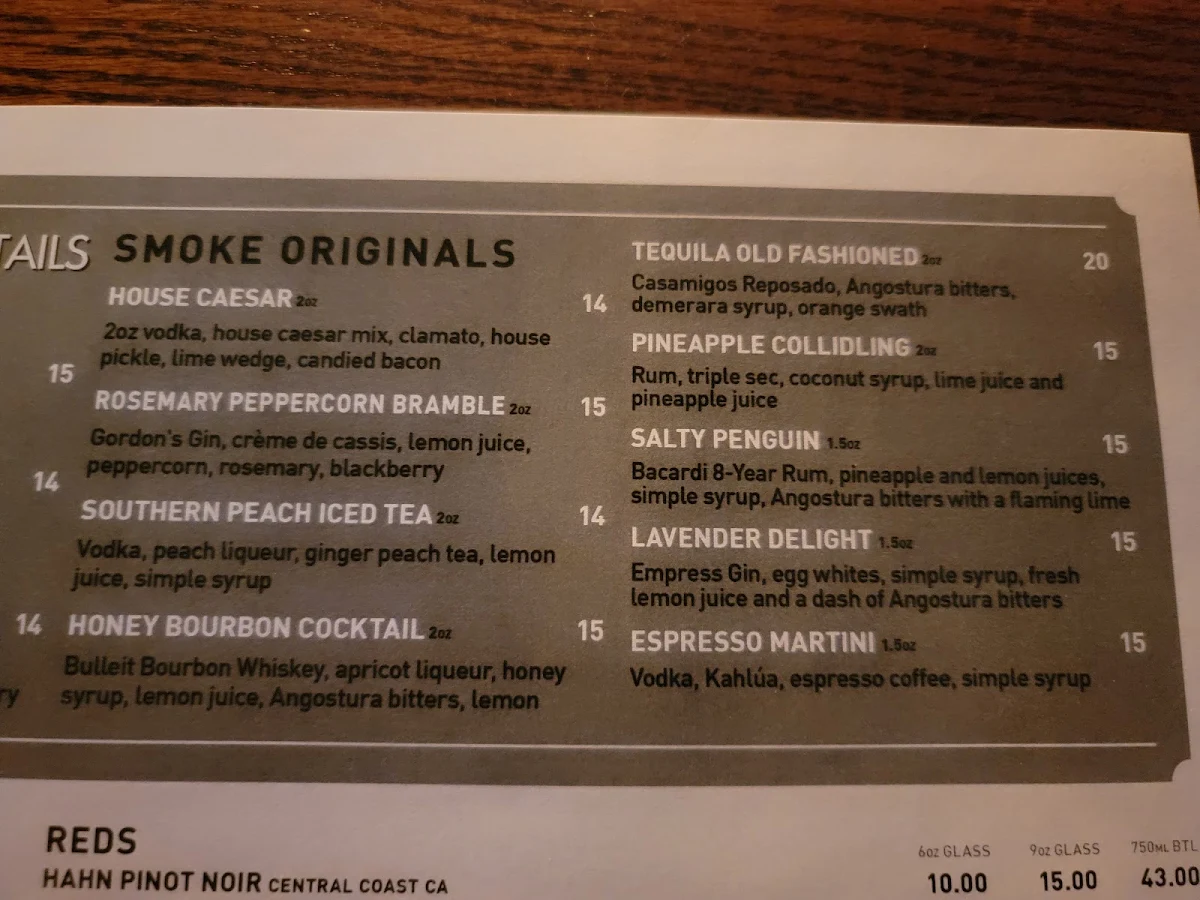 Menu, The Whiskey Barn - Honky Tonk and Smoke BBQ