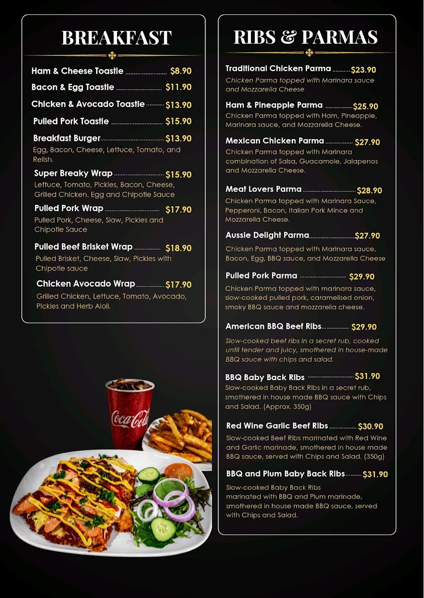 Menu, The Burgerhouse