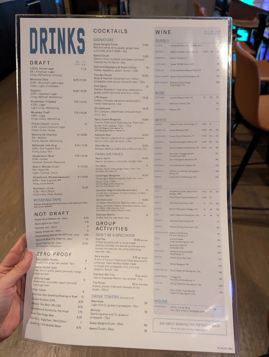 Menu, LOCAL Public Eatery Adelaide