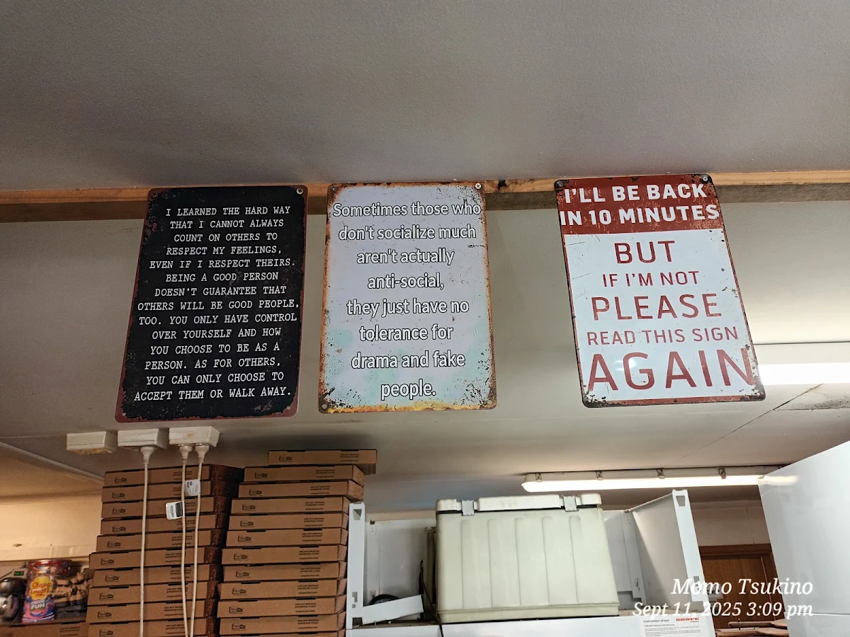 Menu, Molly's Takeaway Cafe