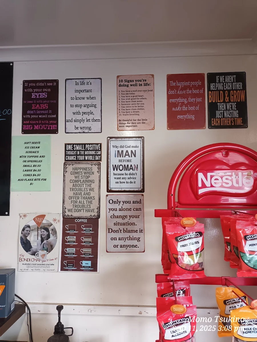 Menu, Molly's Takeaway Cafe