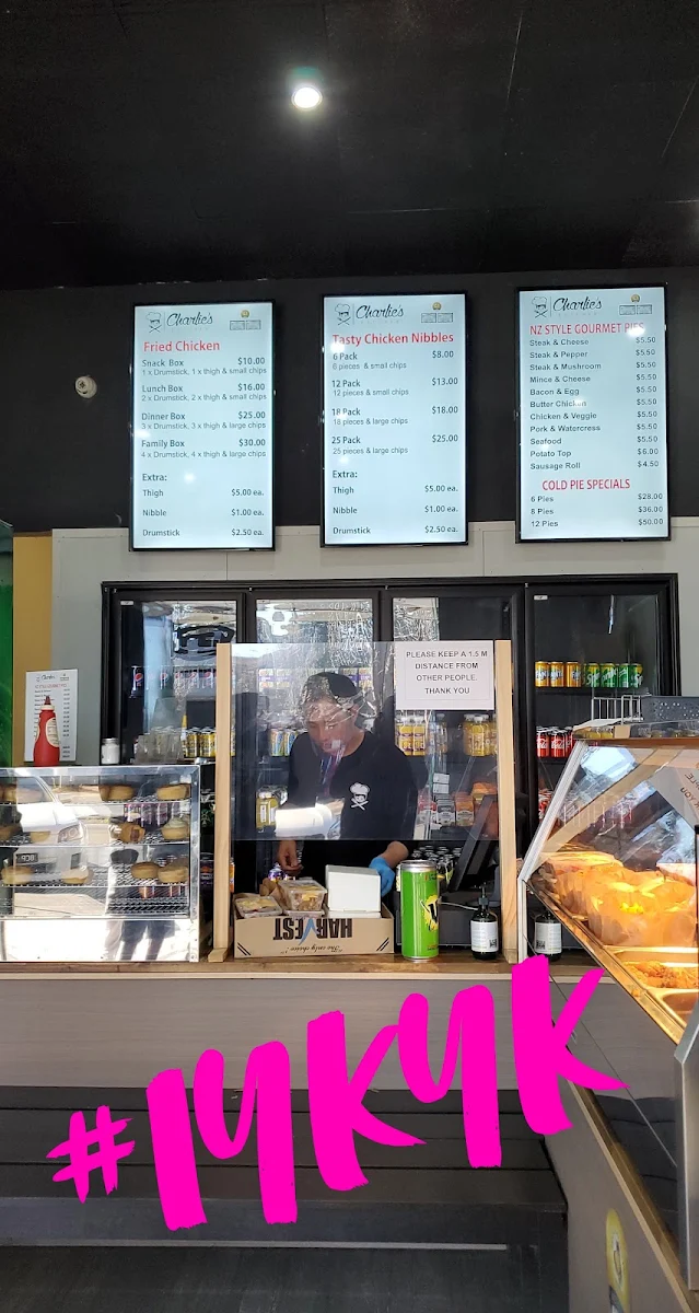 Menu, Charlie's Kitchen