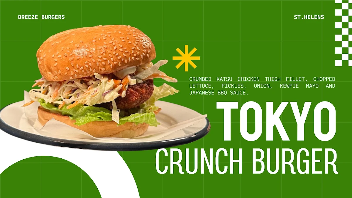 Menu, Breeze Burgers