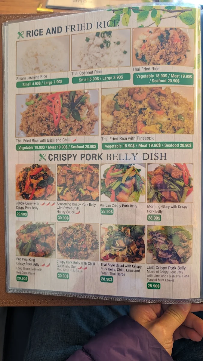 Menu, Thai Lemongrass