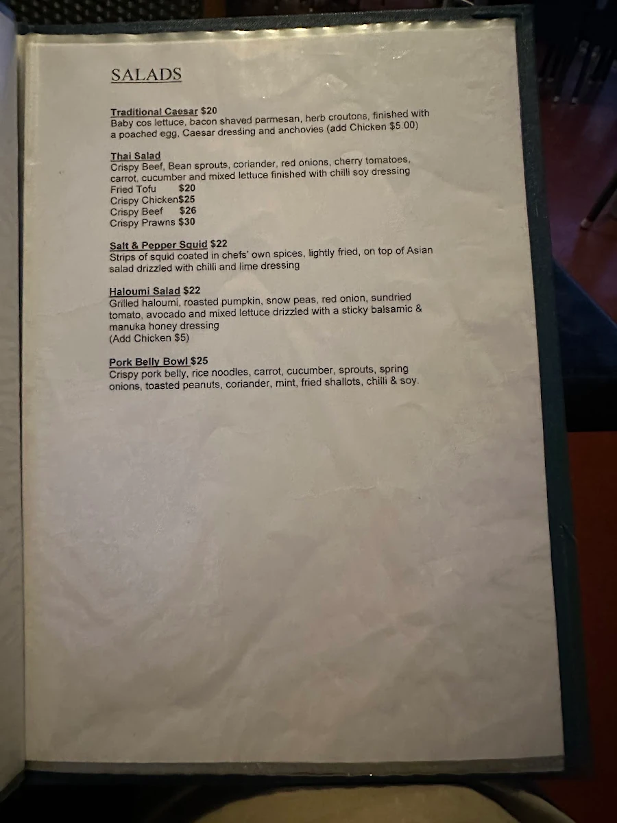 Menu, The Location Cafe