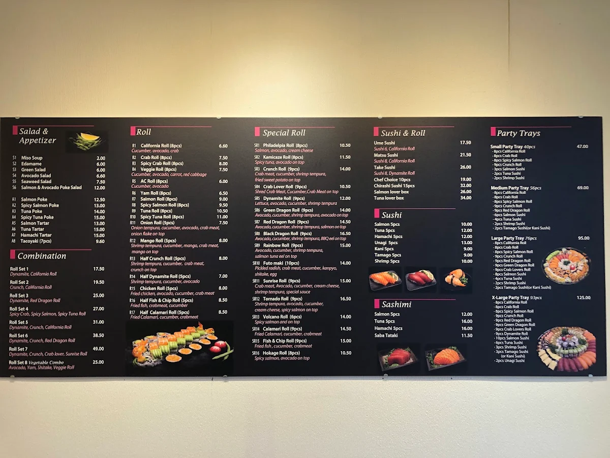 Menu, Chef Martin’s Sushi House