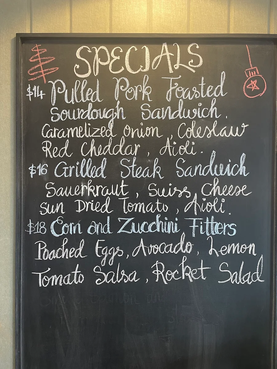 Menu, Drake and Duck Cafe