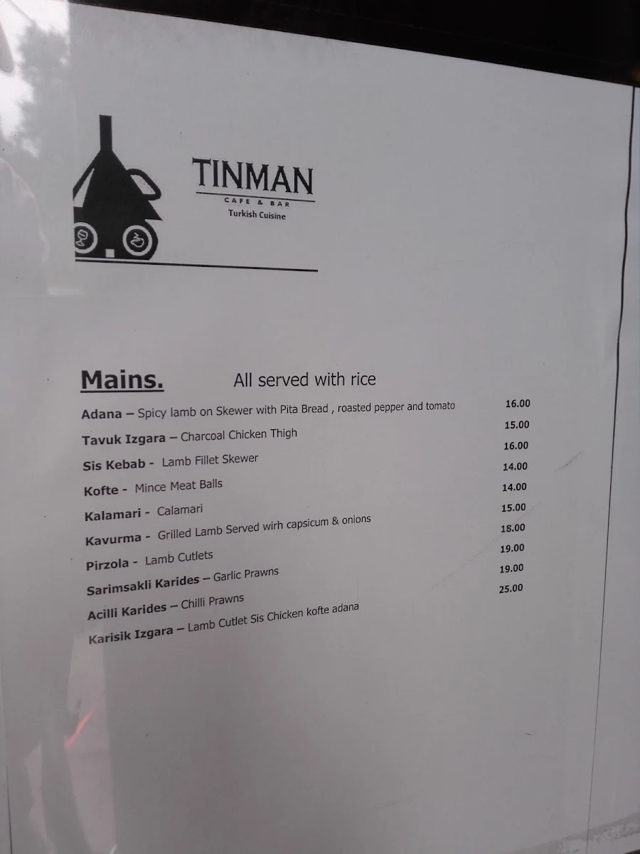Menu, Aysel Turkish Restaurant