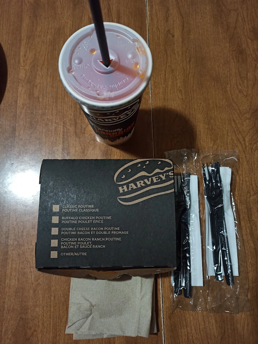 Menu, Harvey's