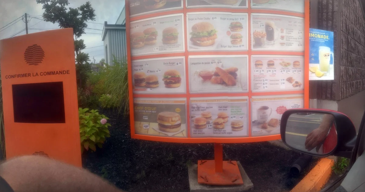 Menu, A&W Canada