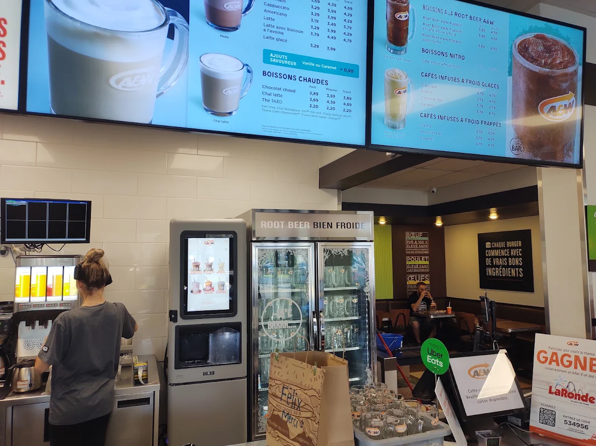 Menu, A&W Canada