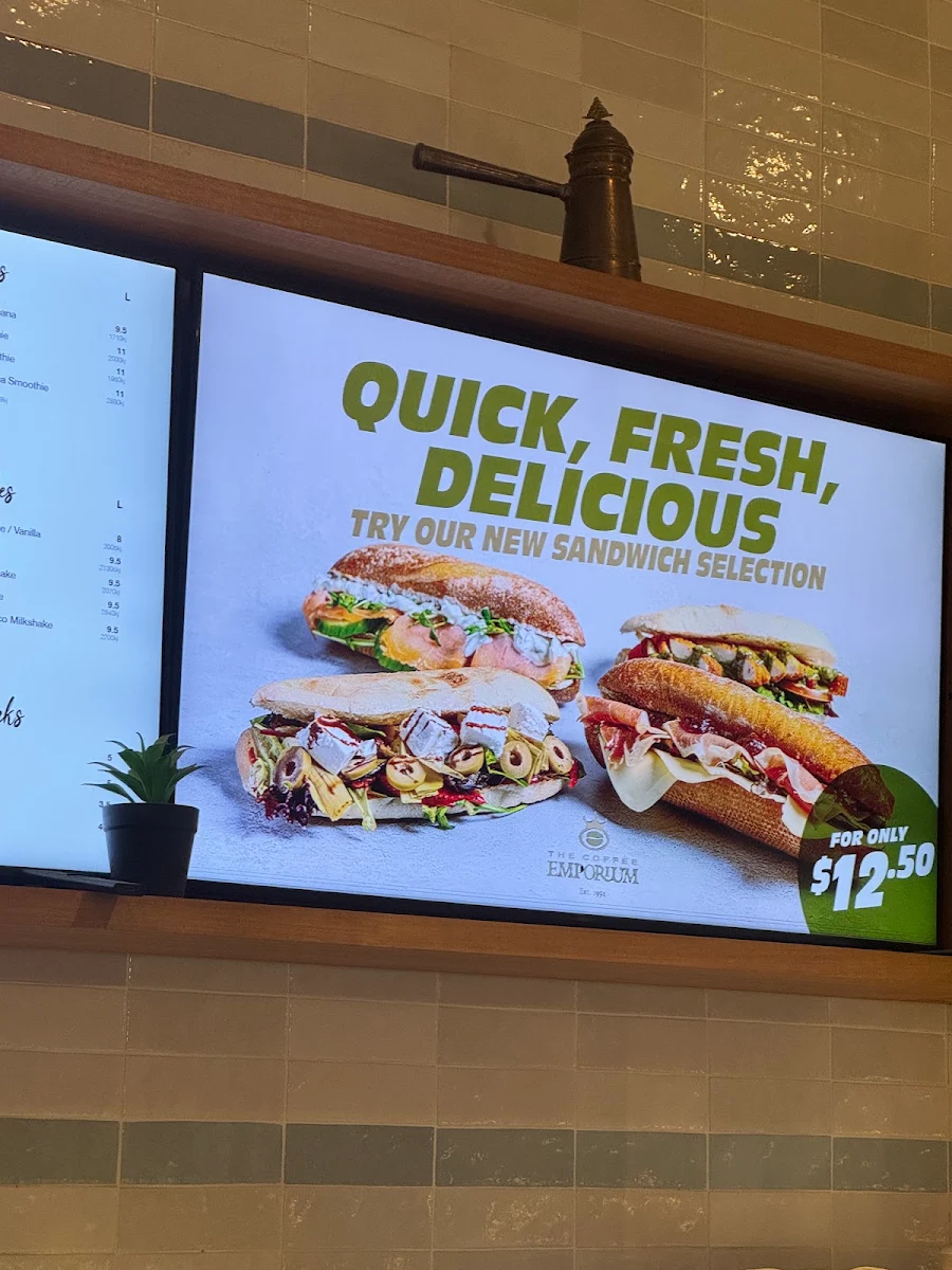 Menu, The Coffee Emporium