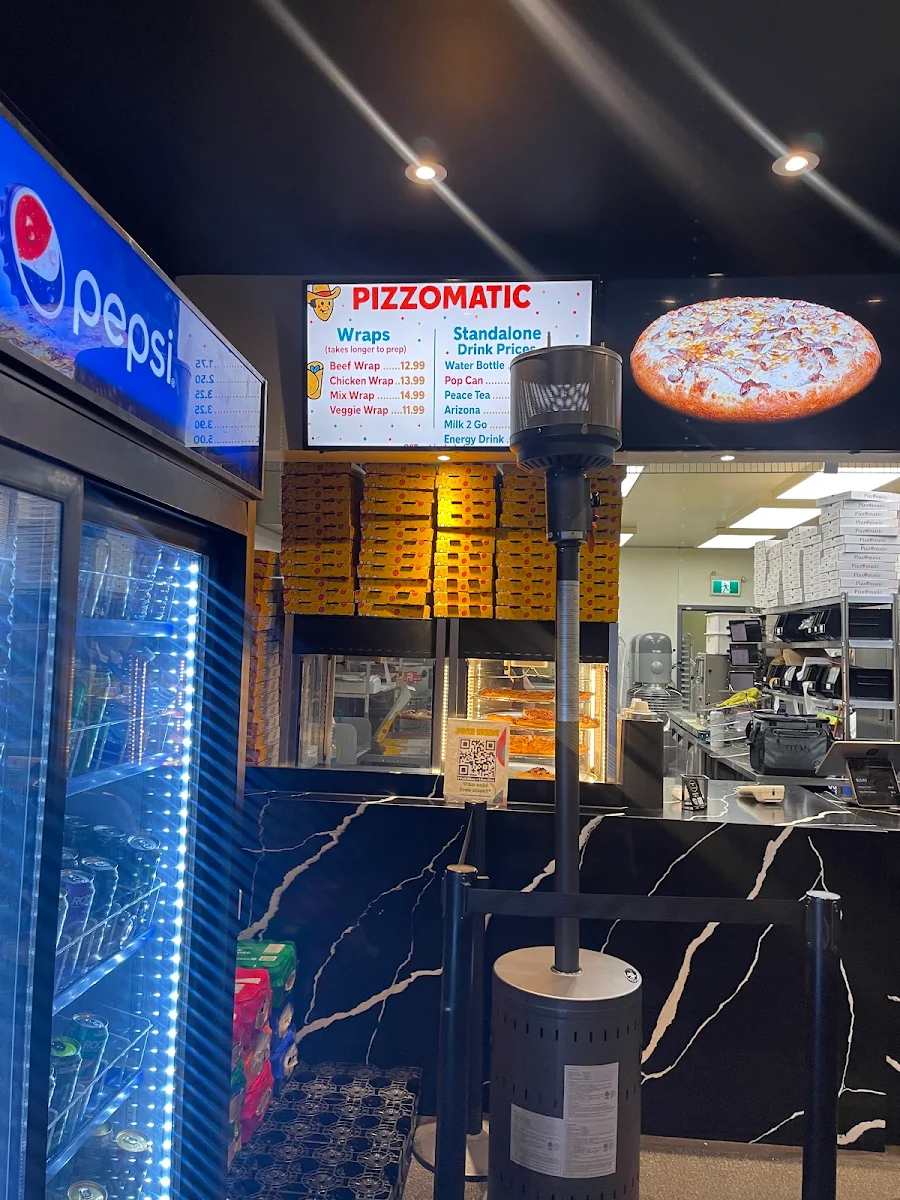 Menu, Pizzomatic