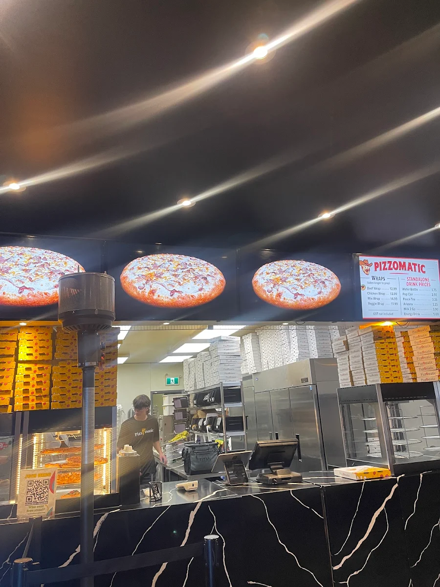 Menu, Pizzomatic