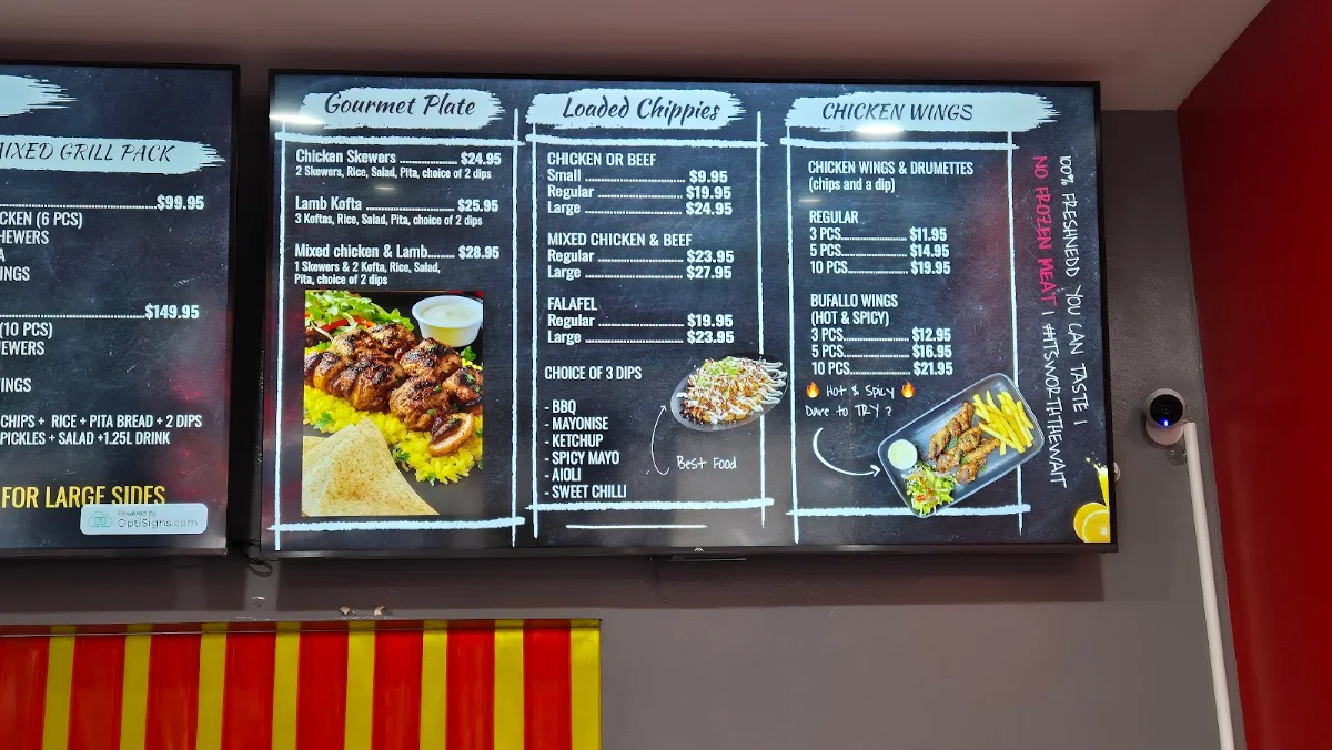 Menu, Cheeky Chookz