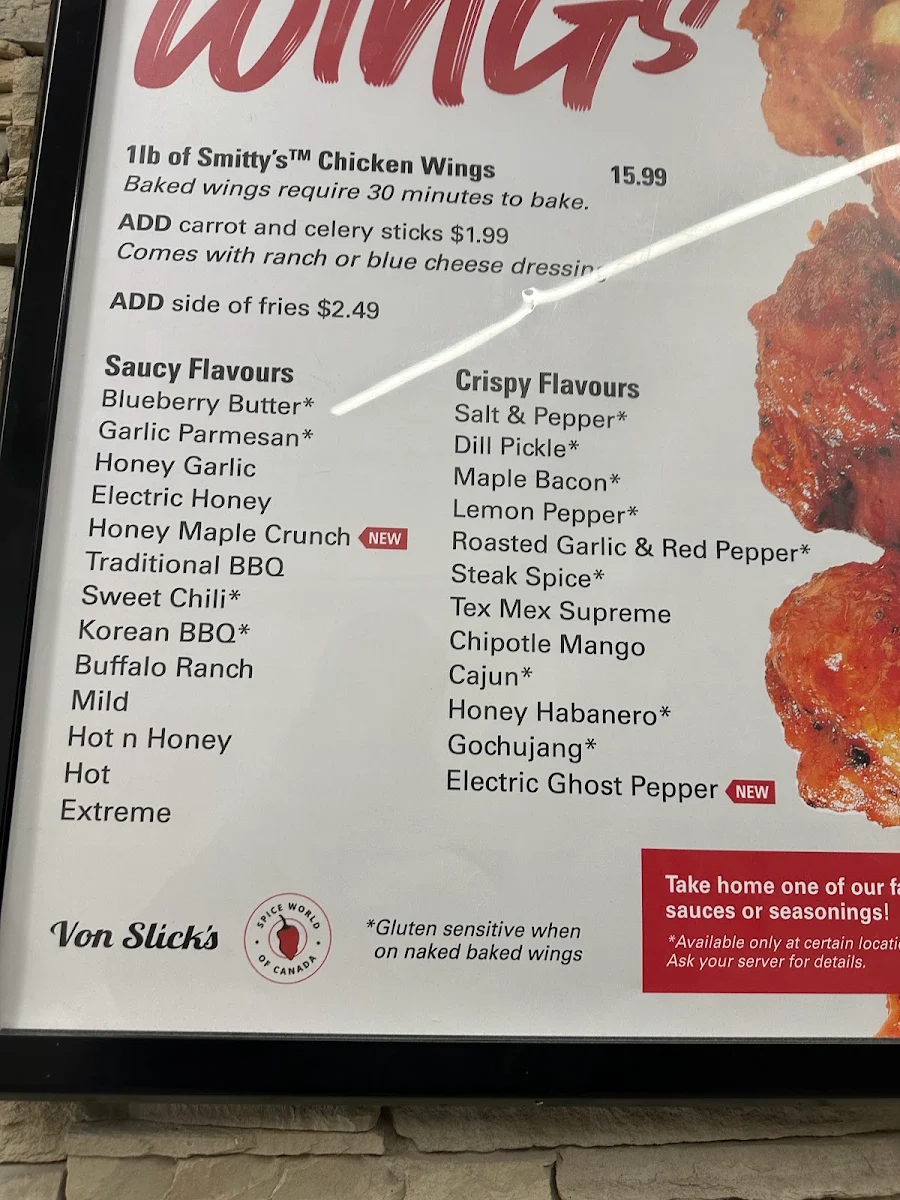 Menu, Smitty's Restaurant & Lounge - Winnipeg Garden City