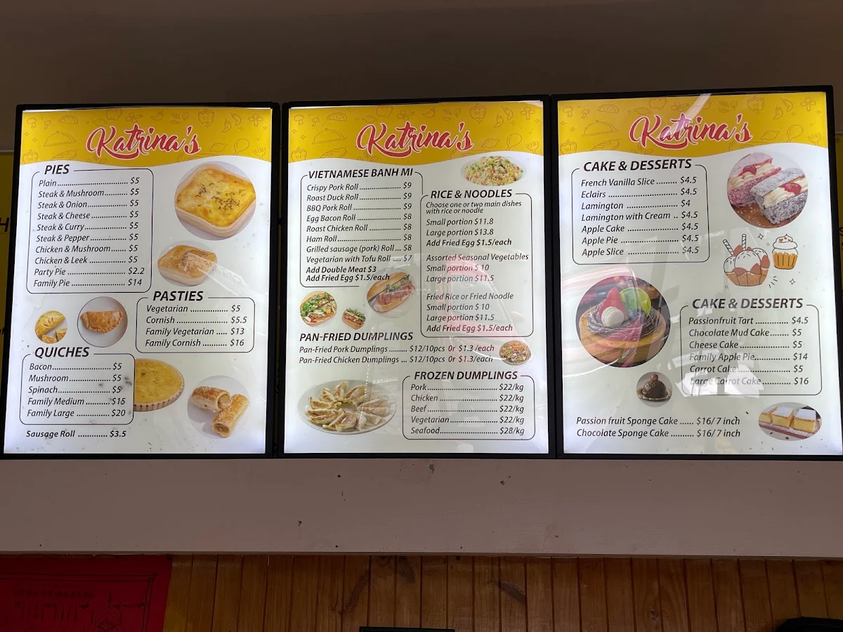 Menu, Katrina's Noodles&Banh Mi