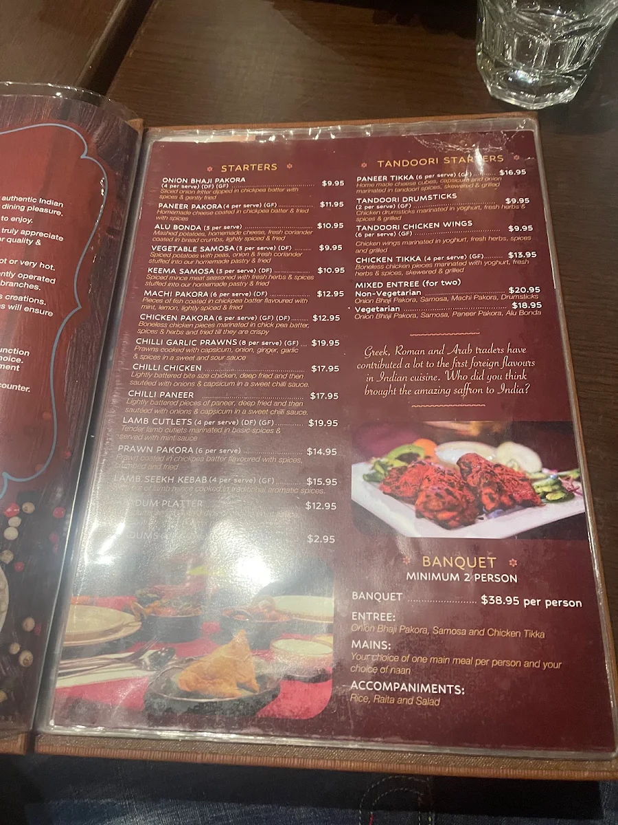 Menu, Punjabi Palace