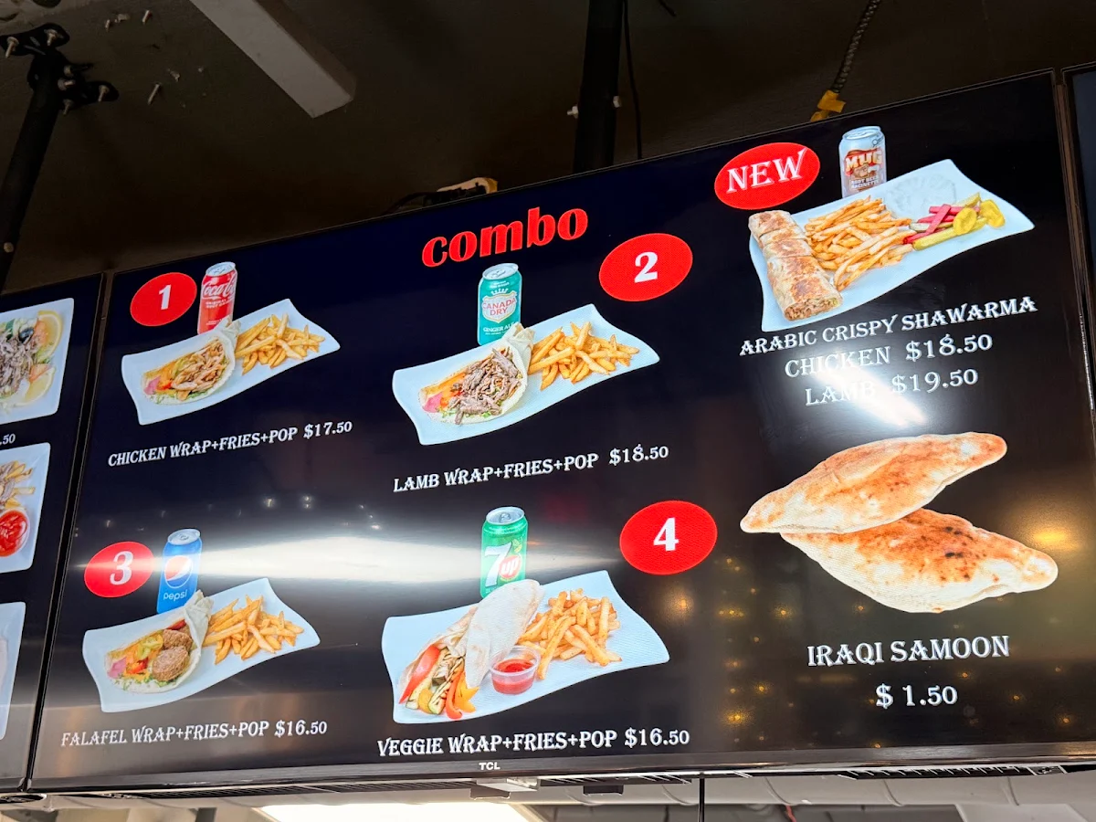Menu, AlHadbah Donair LTD