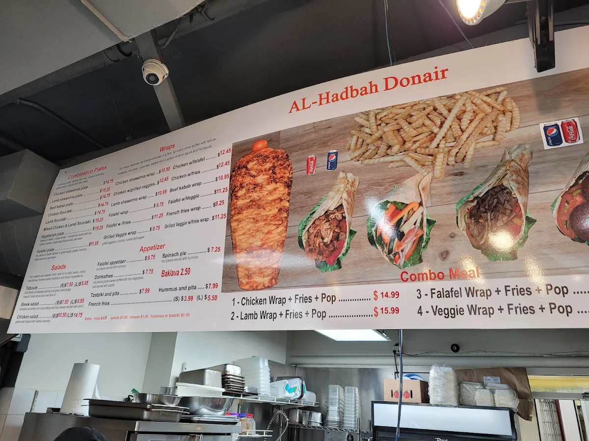 Menu, AlHadbah Donair LTD