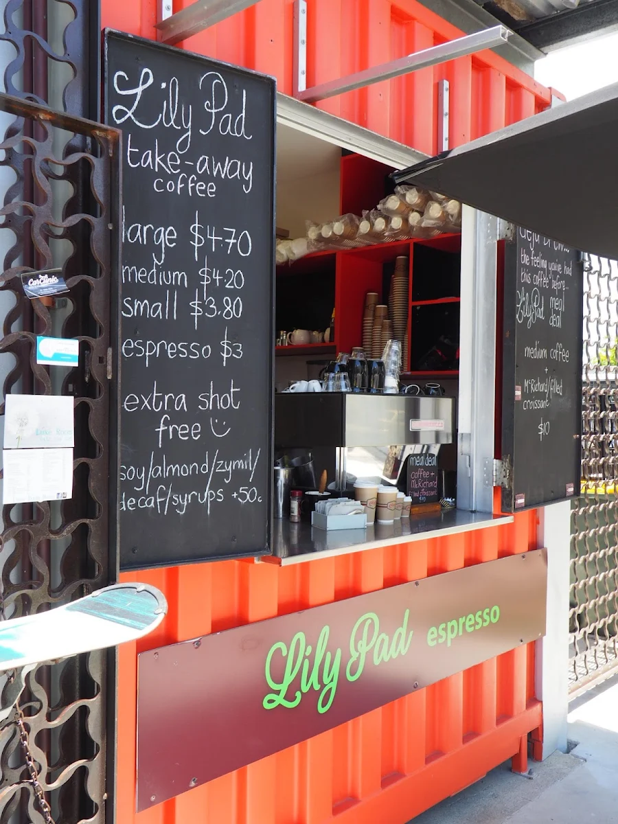 Menu, Lilypad Espresso Bar