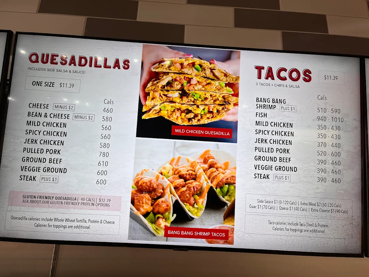 Menu, barBURRITO
