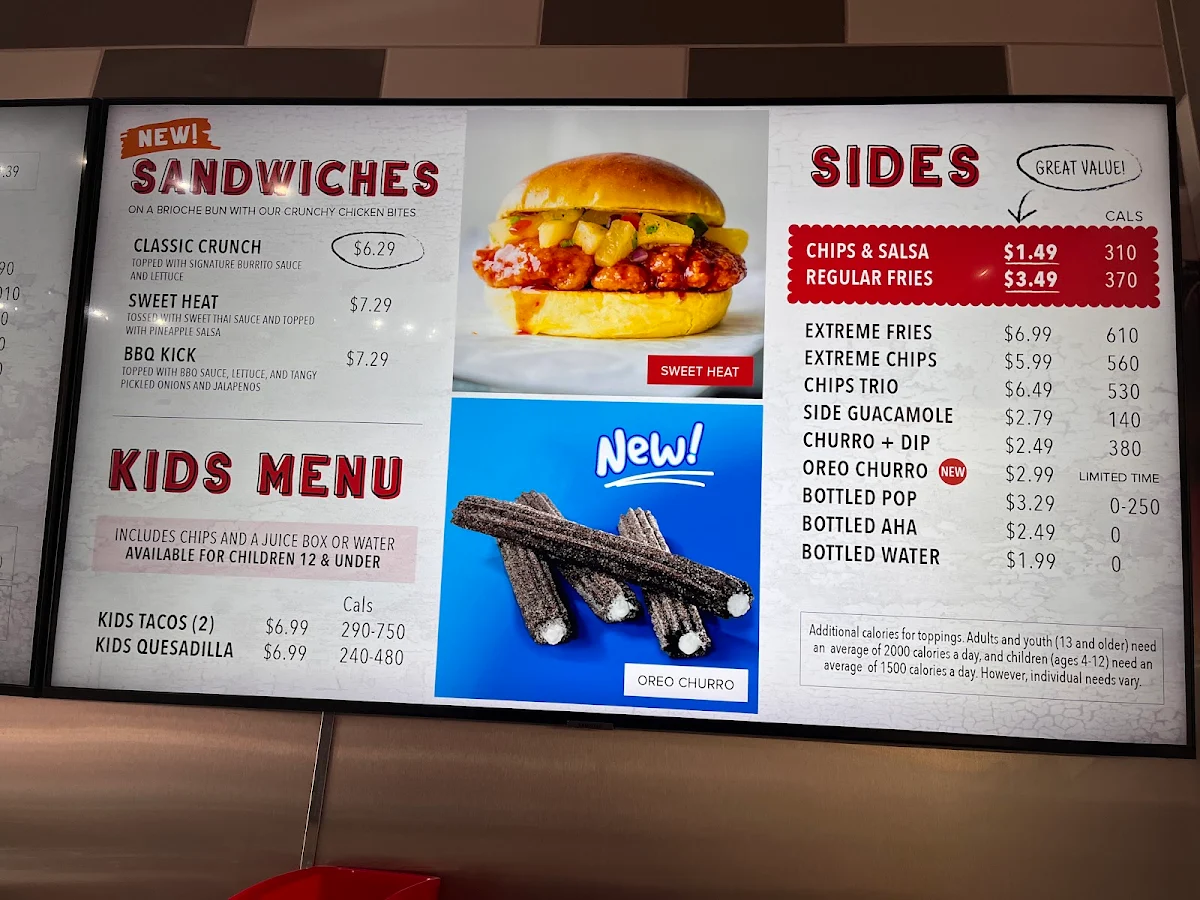 Menu, barBURRITO