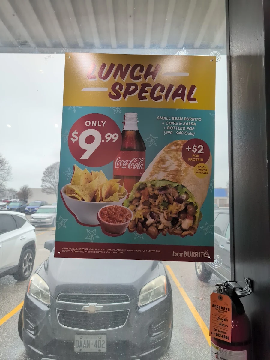 Menu, barBURRITO