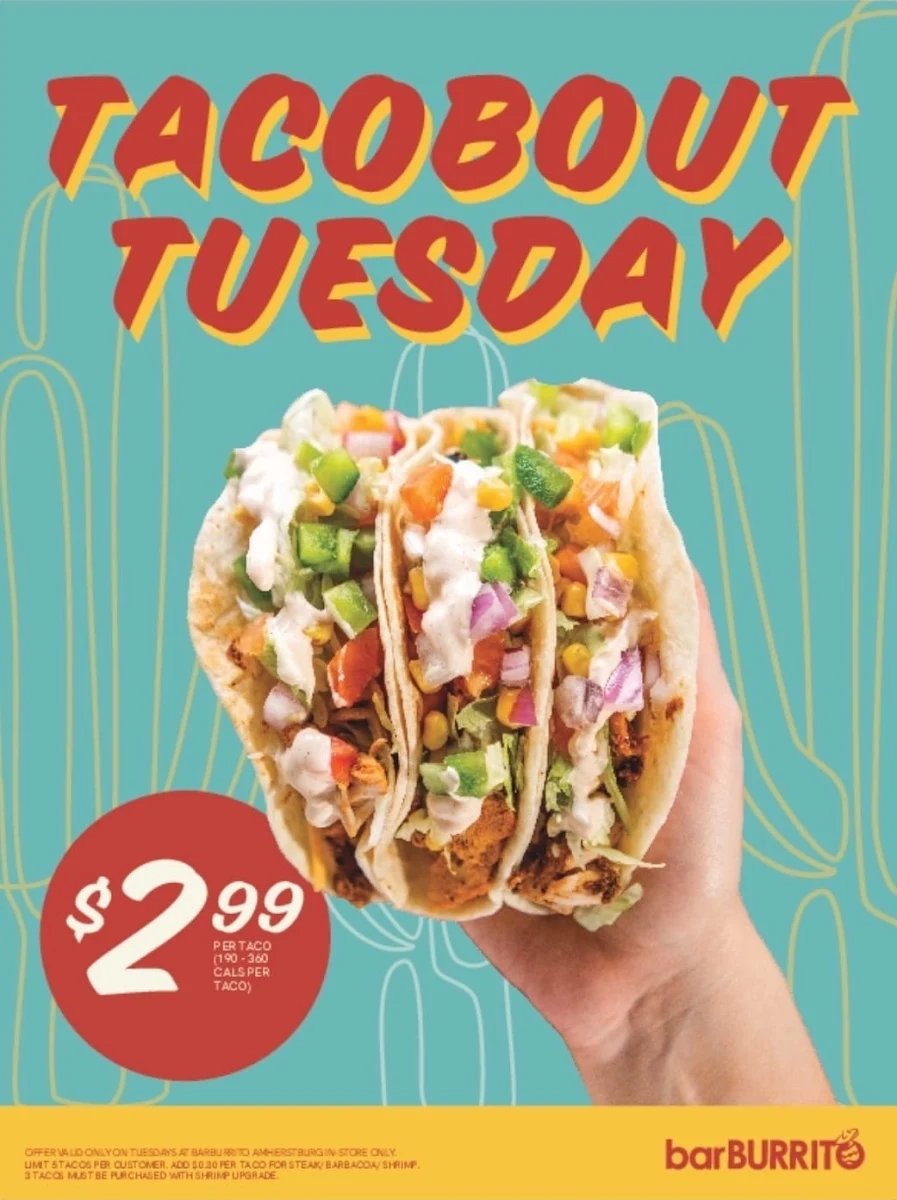 Menu, barBURRITO