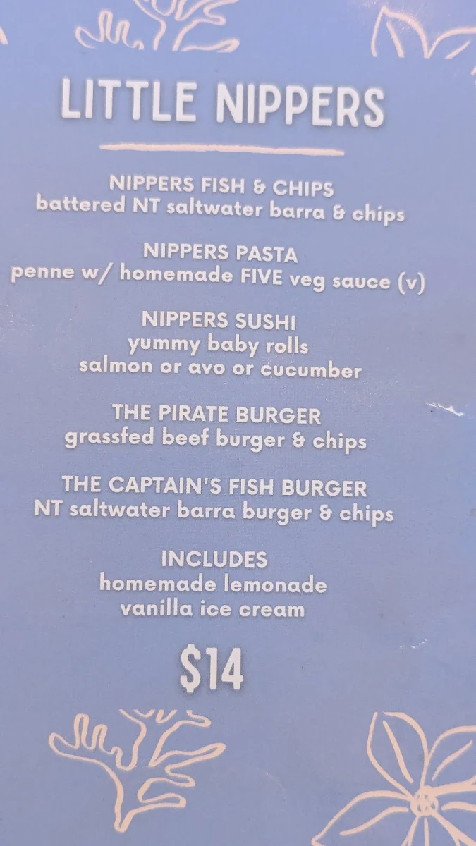 Menu, South Sailor