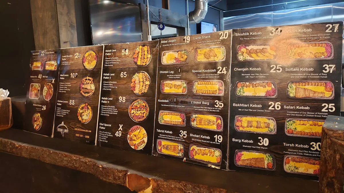 Menu, Roses Kebab Land Express (Take Out)