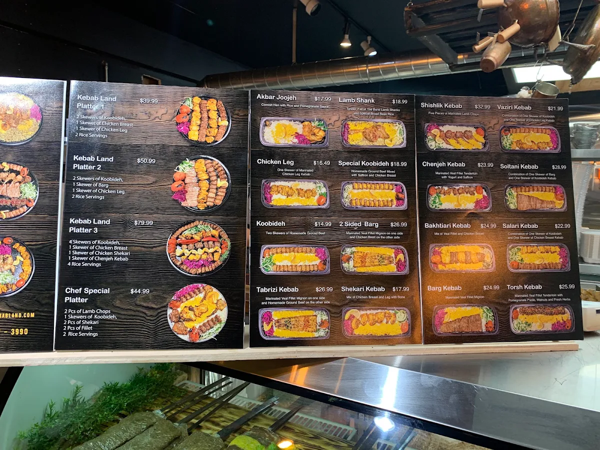 Menu, Roses Kebab Land Express (Take Out)