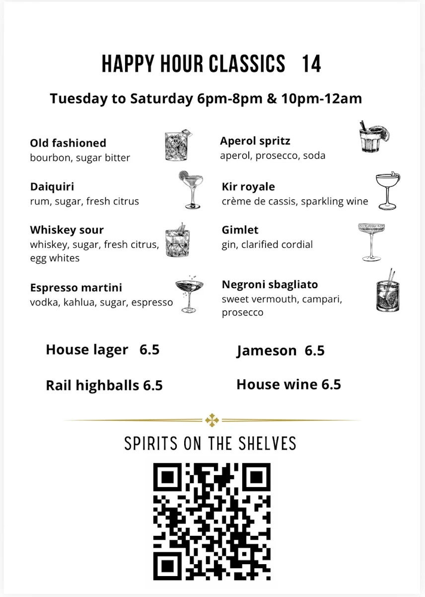 Menu, Watson's