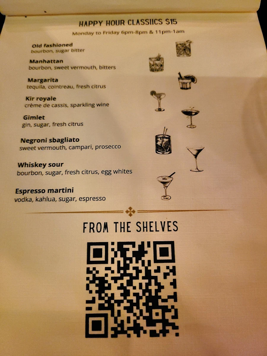 Menu, Watson's