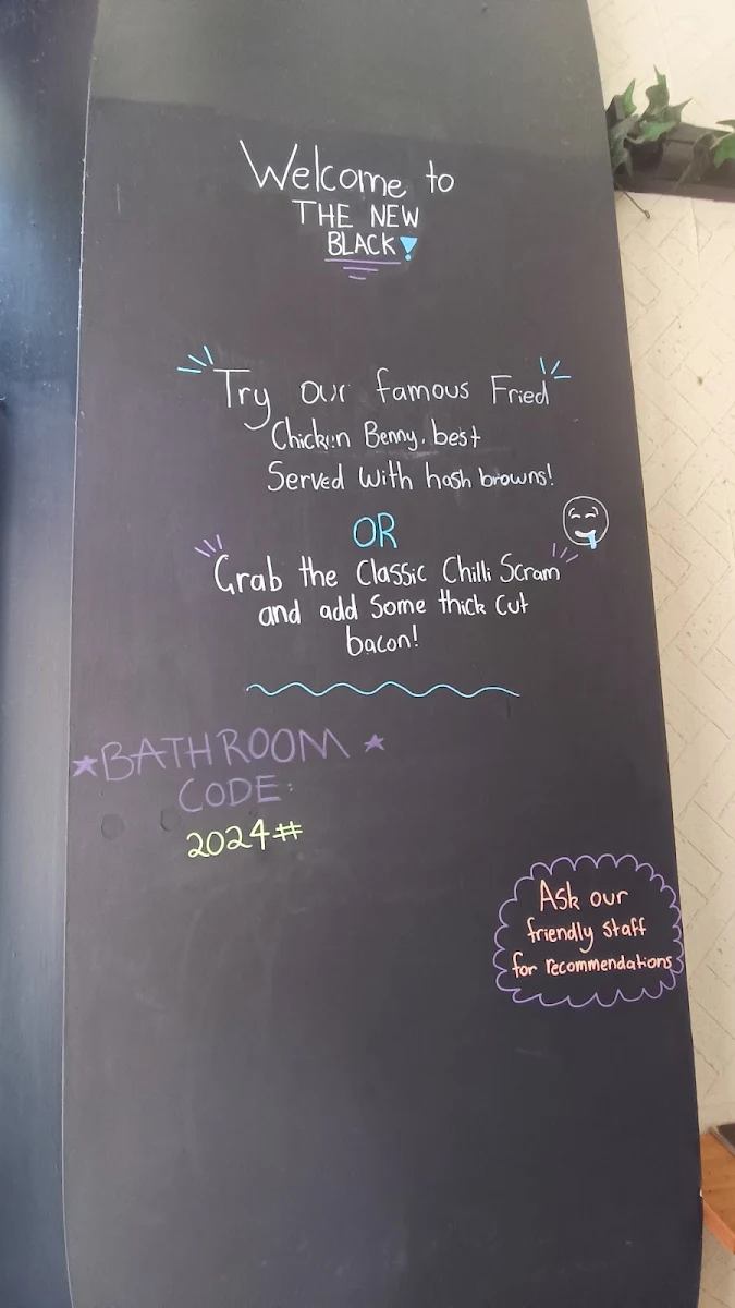 Menu, The New Black