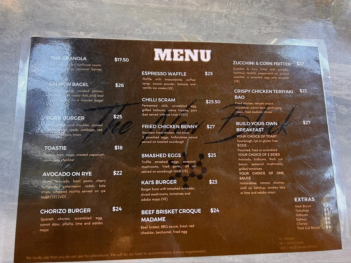 Menu, The New Black