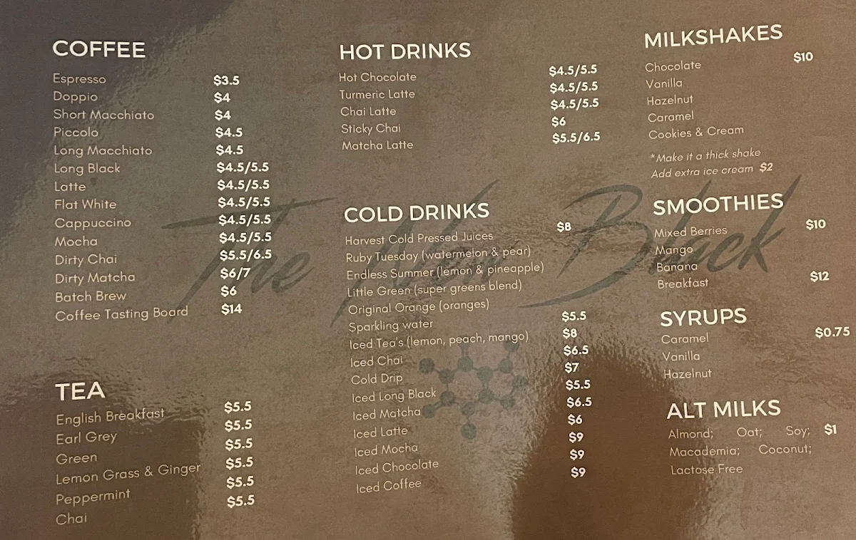 Menu, The New Black
