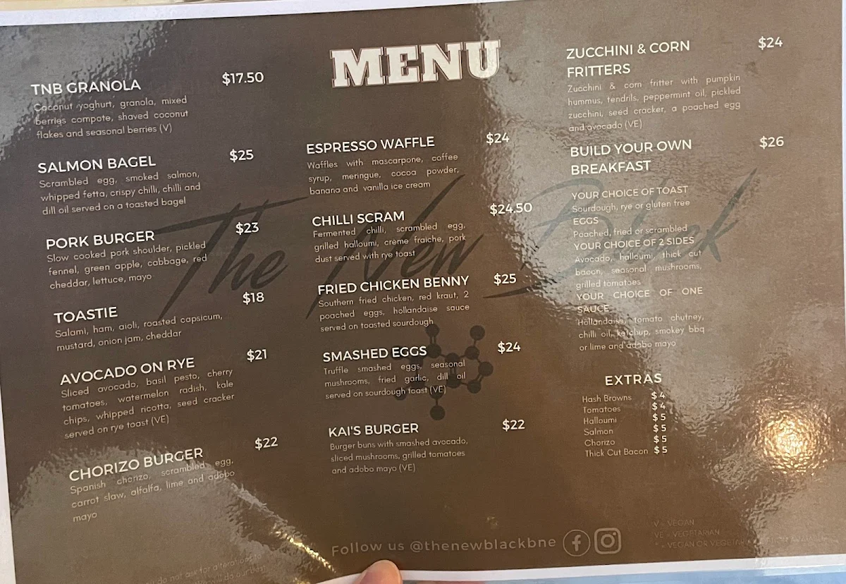 Menu, The New Black