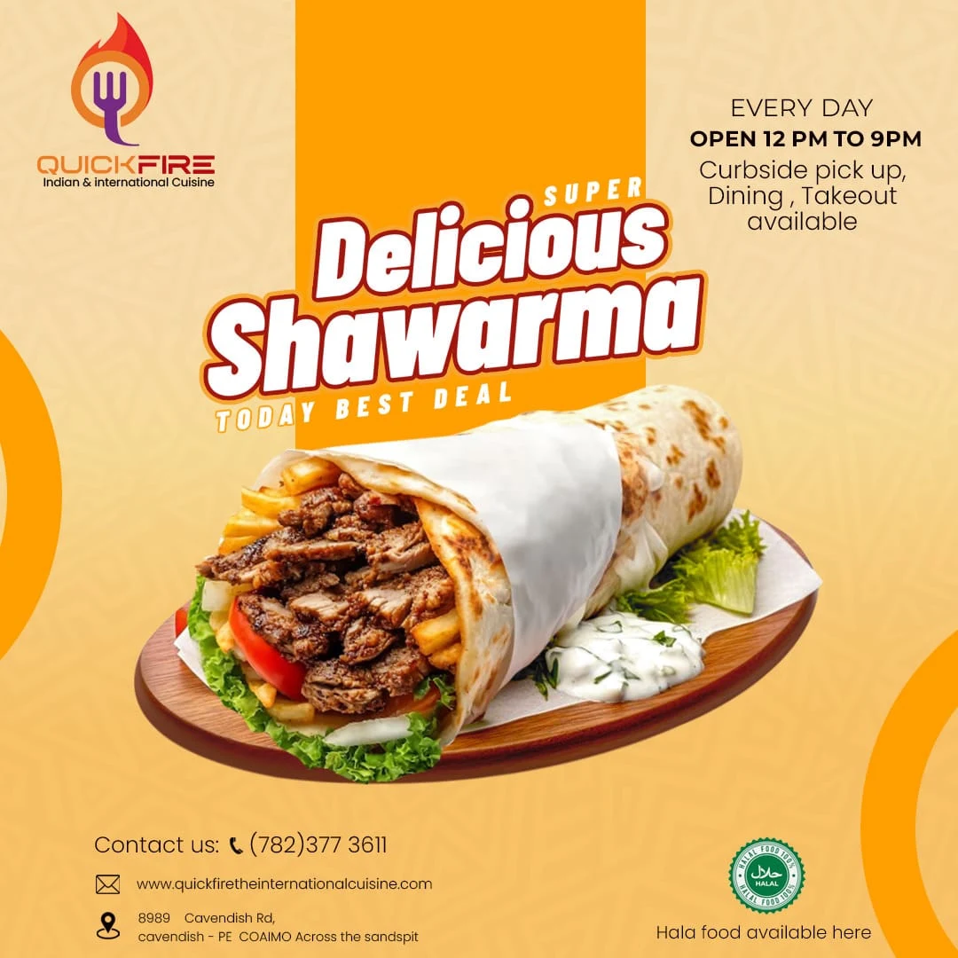 Menu, Quick Fire indian and International Cuisine