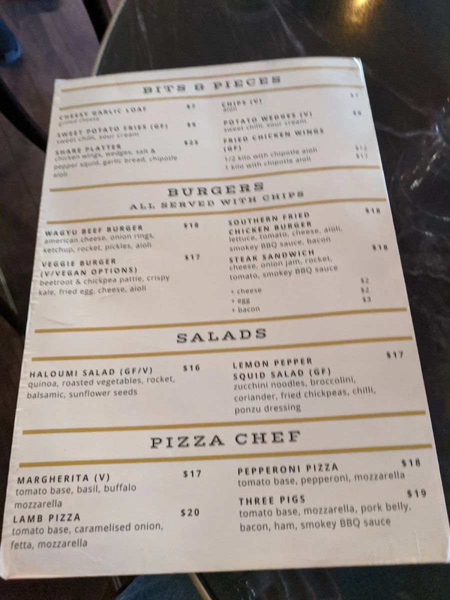 Menu, The Strawberry