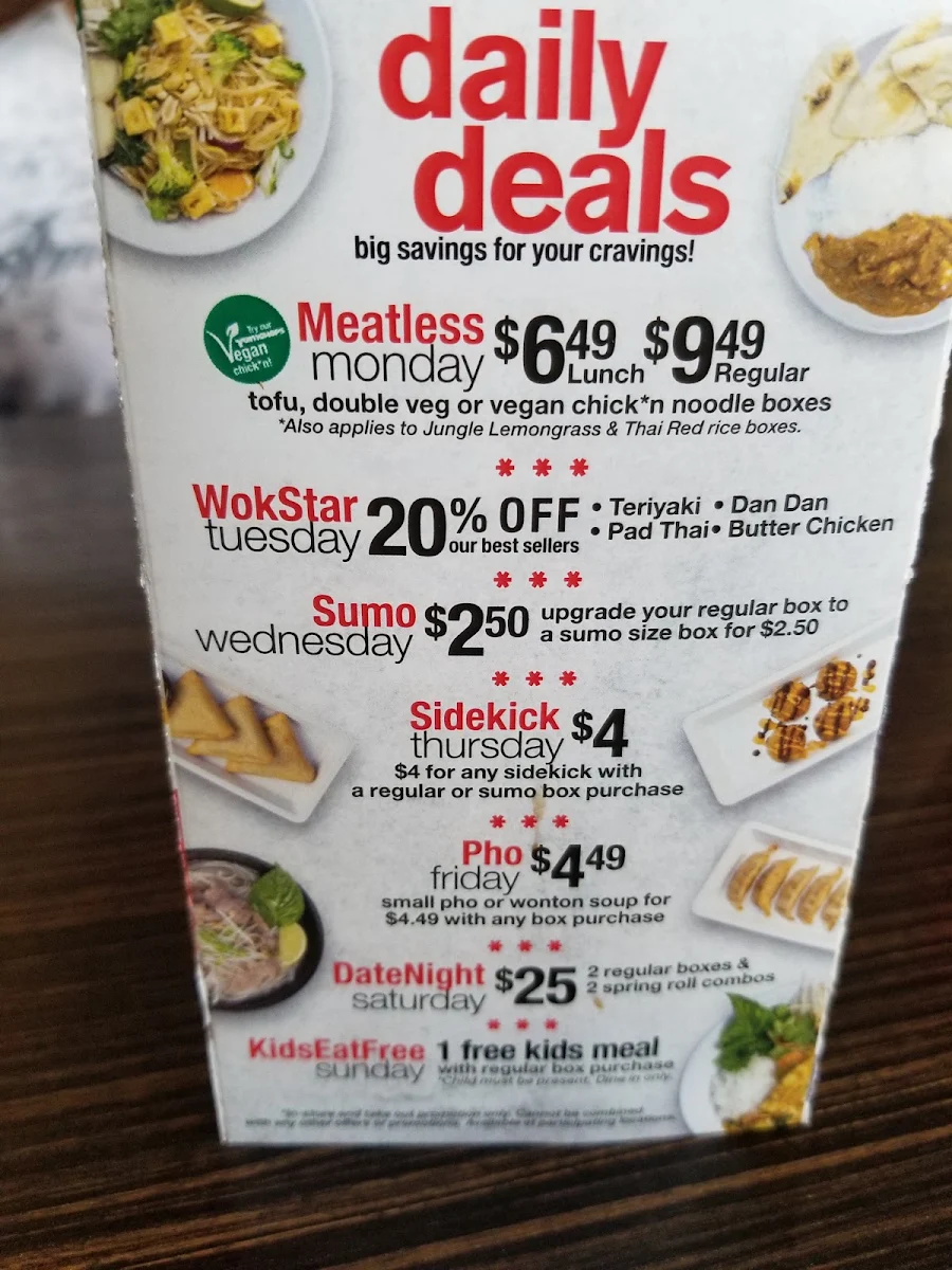 Menu, Wok Box - Stone Bridge