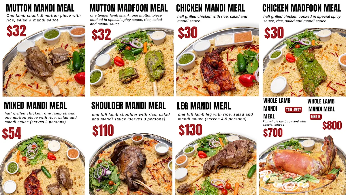 Menu, Mataam al Mandi