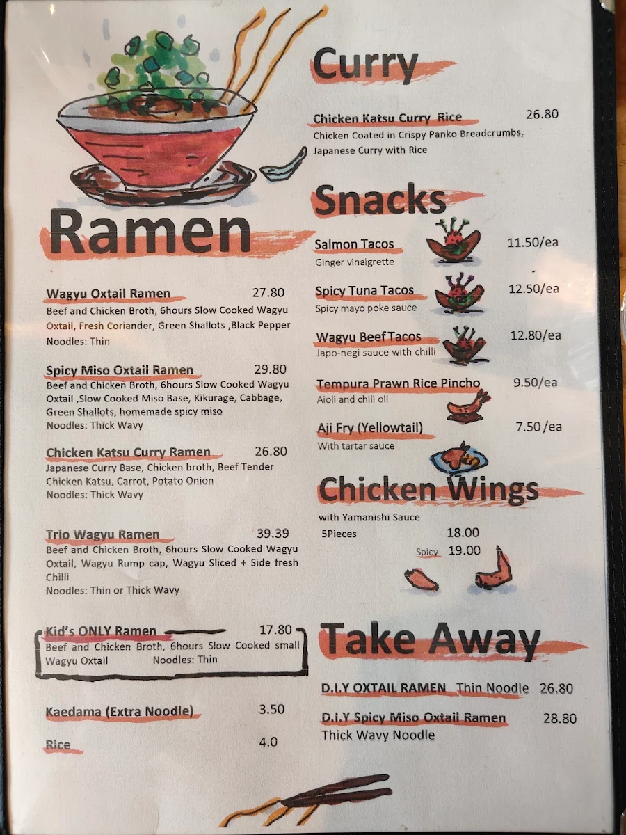 Menu, New Yamanishi