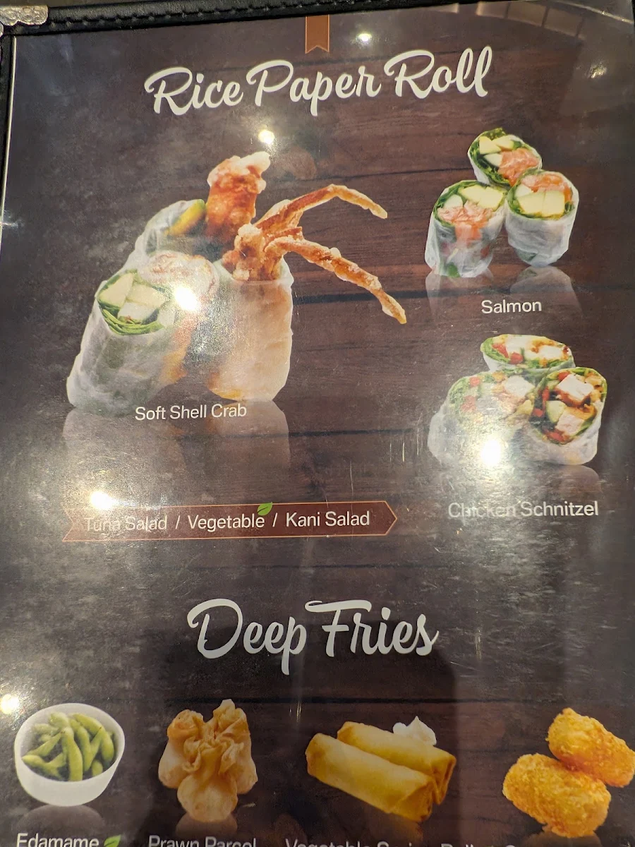 Menu, Sushi Densha Rouse Hill