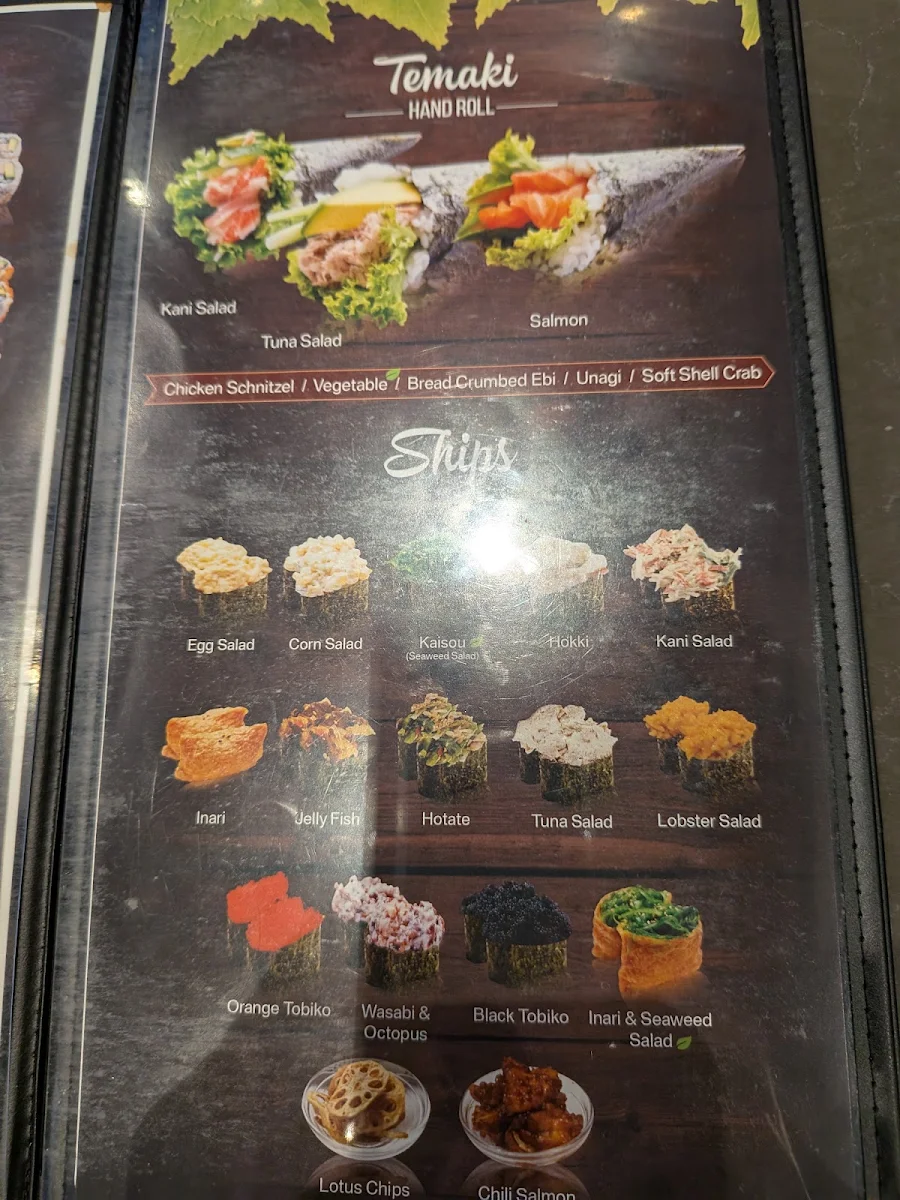 Menu, Sushi Densha Rouse Hill