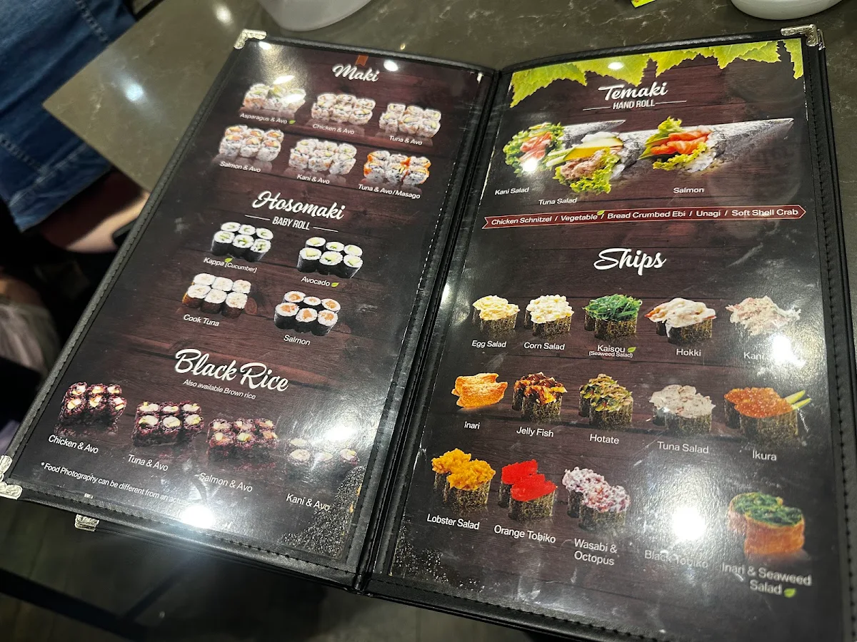 Menu, Sushi Densha Rouse Hill